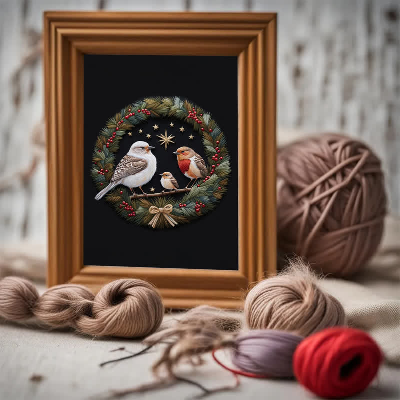 Rubbyoo Embroidery Kit -  Bird Family - image 4