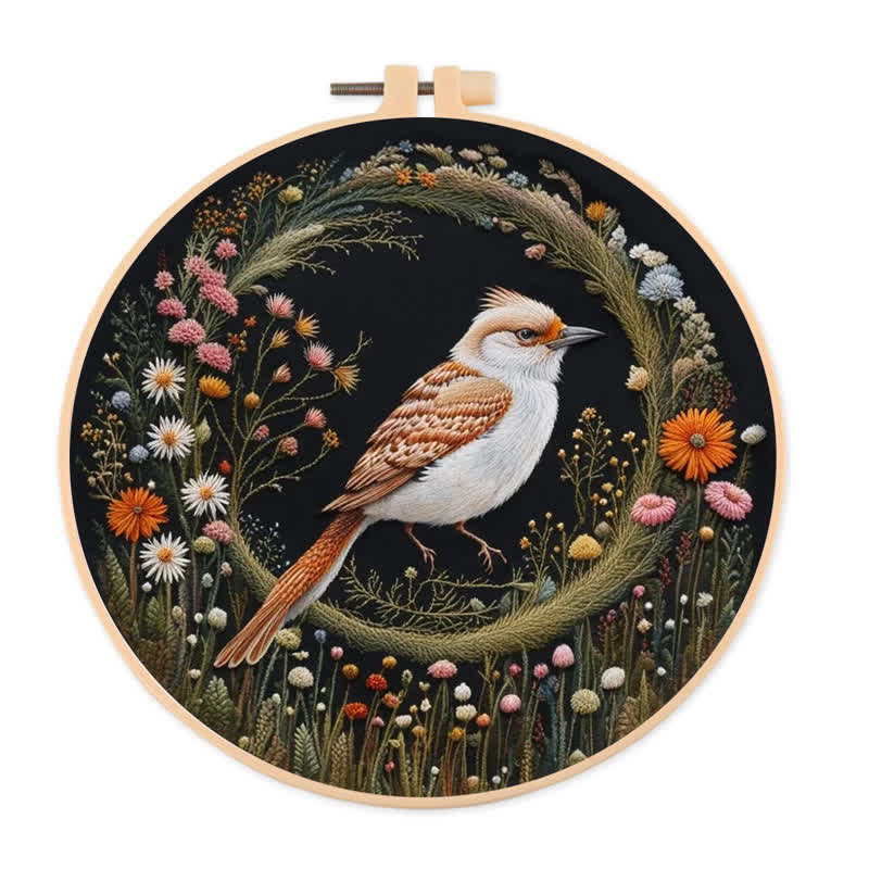 Rubbyoo Embroidery Kit - Elegant Bird - 20*20cm - image 0