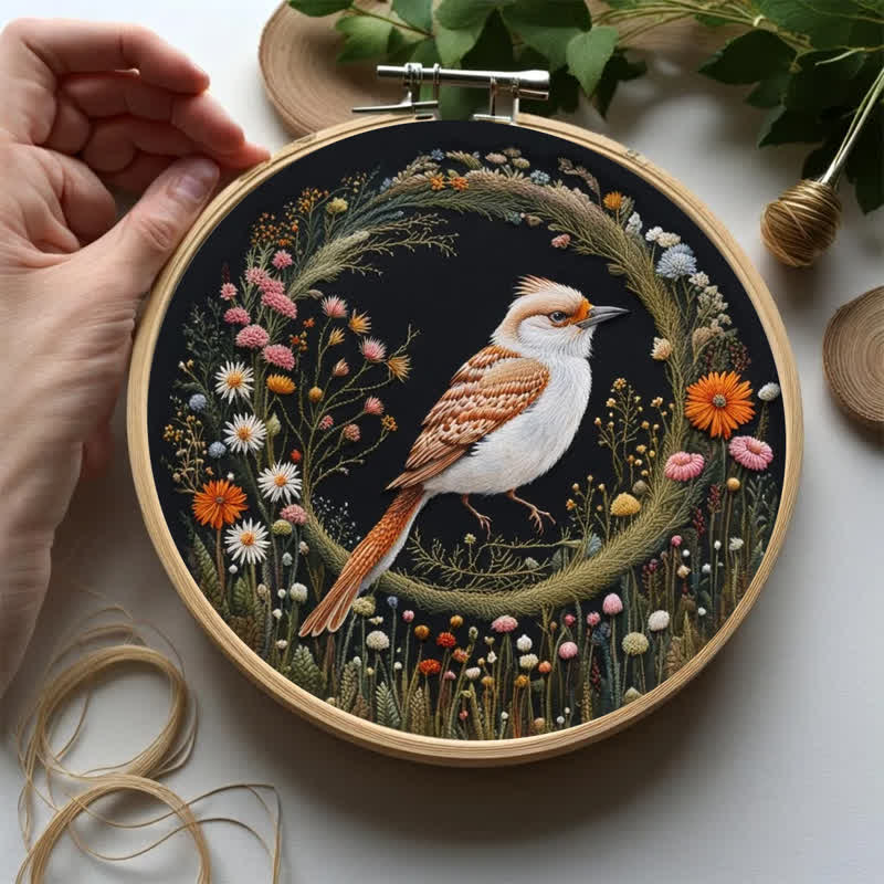 Rubbyoo Embroidery Kit - Elegant Bird - image 1