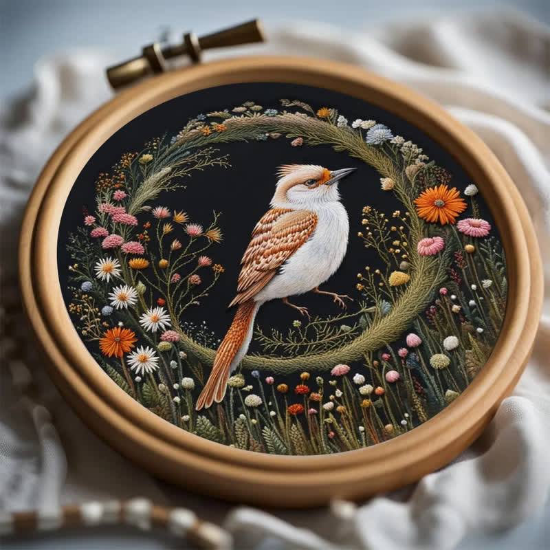 Rubbyoo Embroidery Kit - Elegant Bird - image 2
