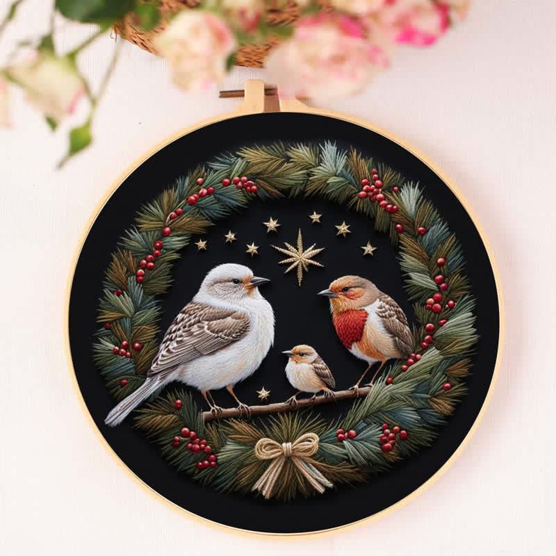 Rubbyoo Embroidery Kit -  Bird Family - image 9