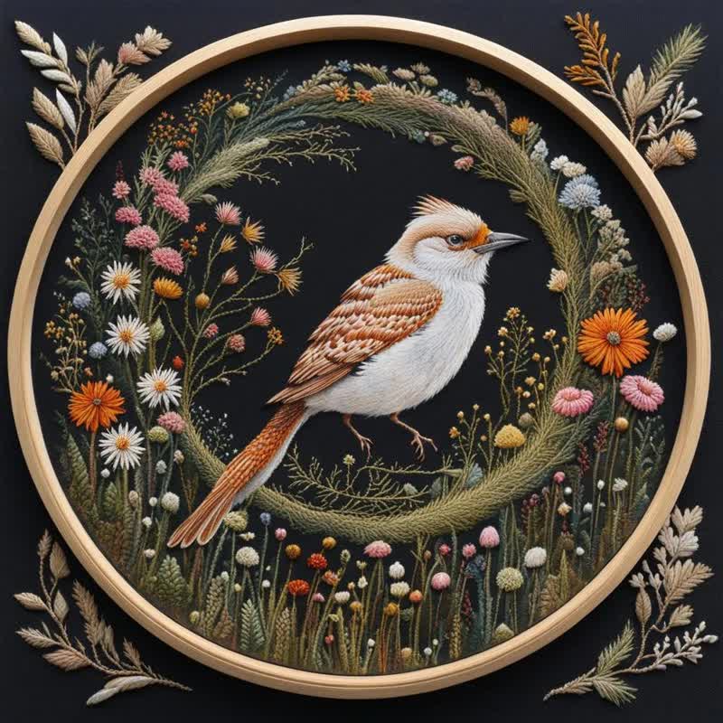 Rubbyoo Embroidery Kit - Elegant Bird - image 10