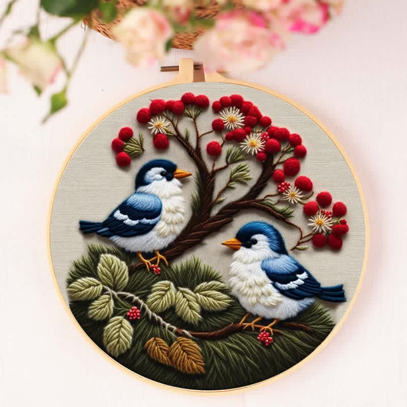 Rubbyoo Embroidery Kit - Hand Stitch Cute Little Blue Bird For Craft Lover - image 6