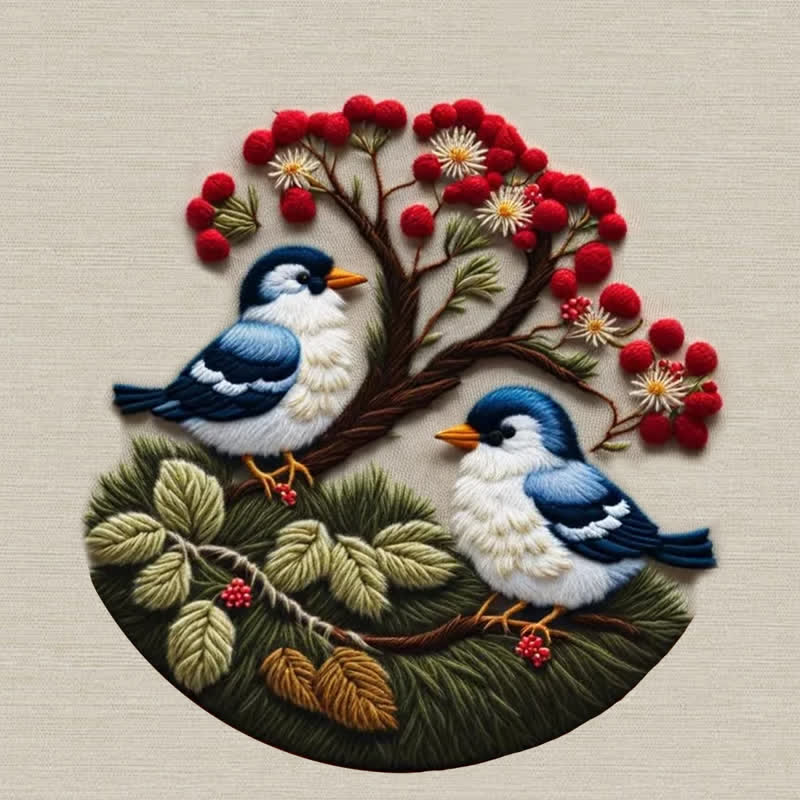 Rubbyoo Embroidery Kit - Hand Stitch Cute Little Blue Bird For Craft Lover - image 9