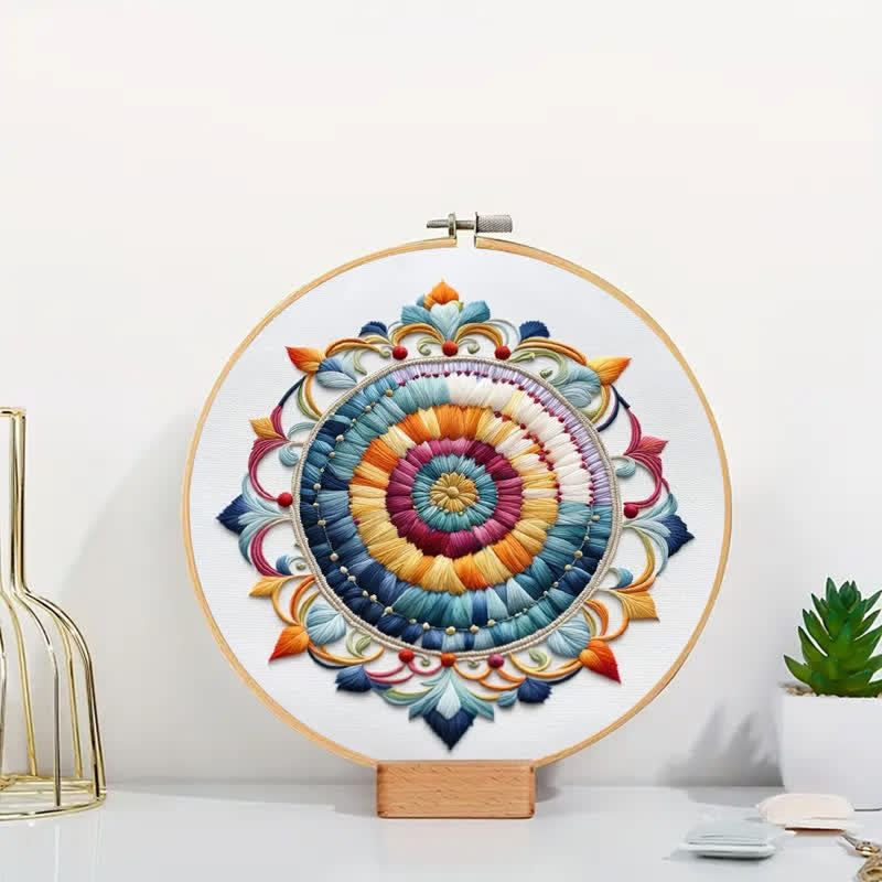 Rubbyoo Embroidery Kit - Mandala Home Decor Craft Kit Handmade - image 5