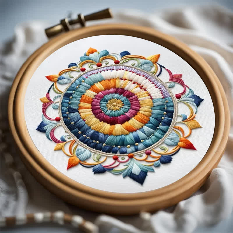 Rubbyoo Embroidery Kit - Mandala Home Decor Craft Kit Handmade - image 4