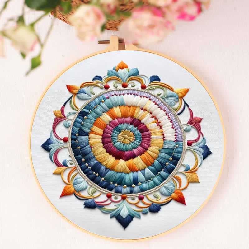 Rubbyoo Embroidery Kit - Mandala Home Decor Craft Kit Handmade - image 7