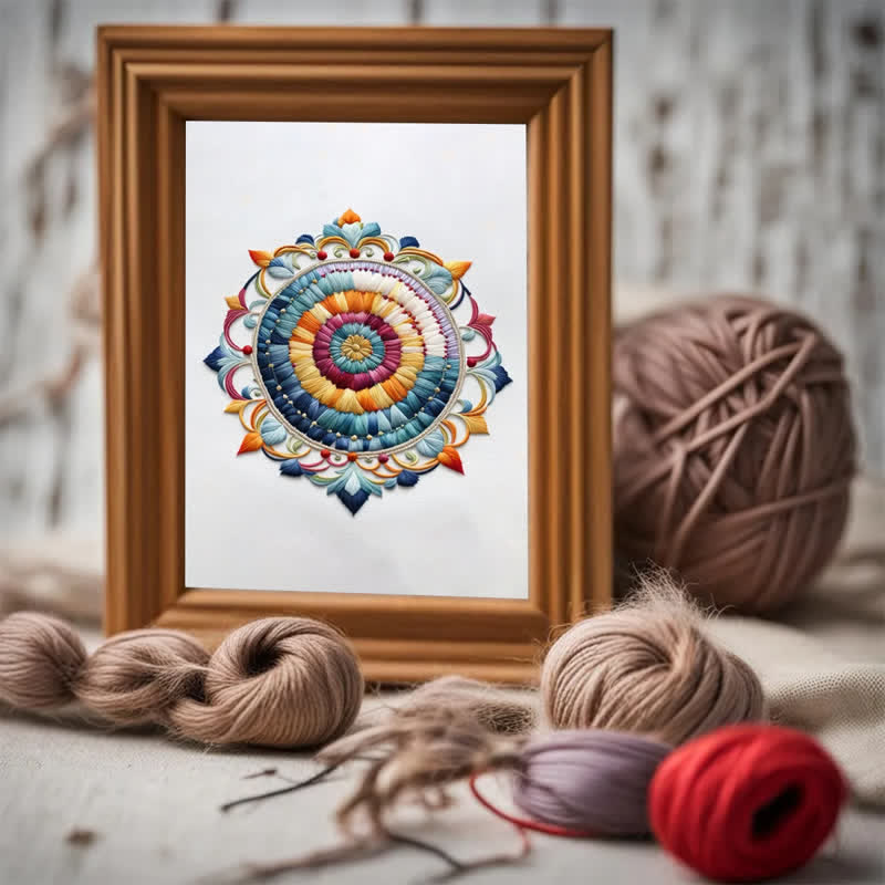 Rubbyoo Embroidery Kit - Mandala Home Decor Craft Kit Handmade - image 6