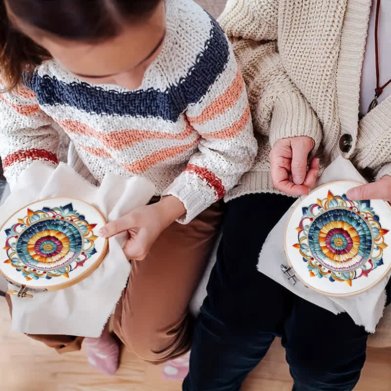 Rubbyoo Embroidery Kit - Mandala Home Decor Craft Kit Handmade - image 8