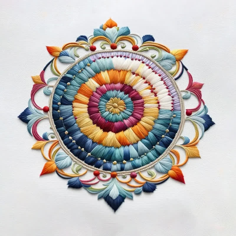 Rubbyoo Embroidery Kit - Mandala Home Decor Craft Kit Handmade - image 9