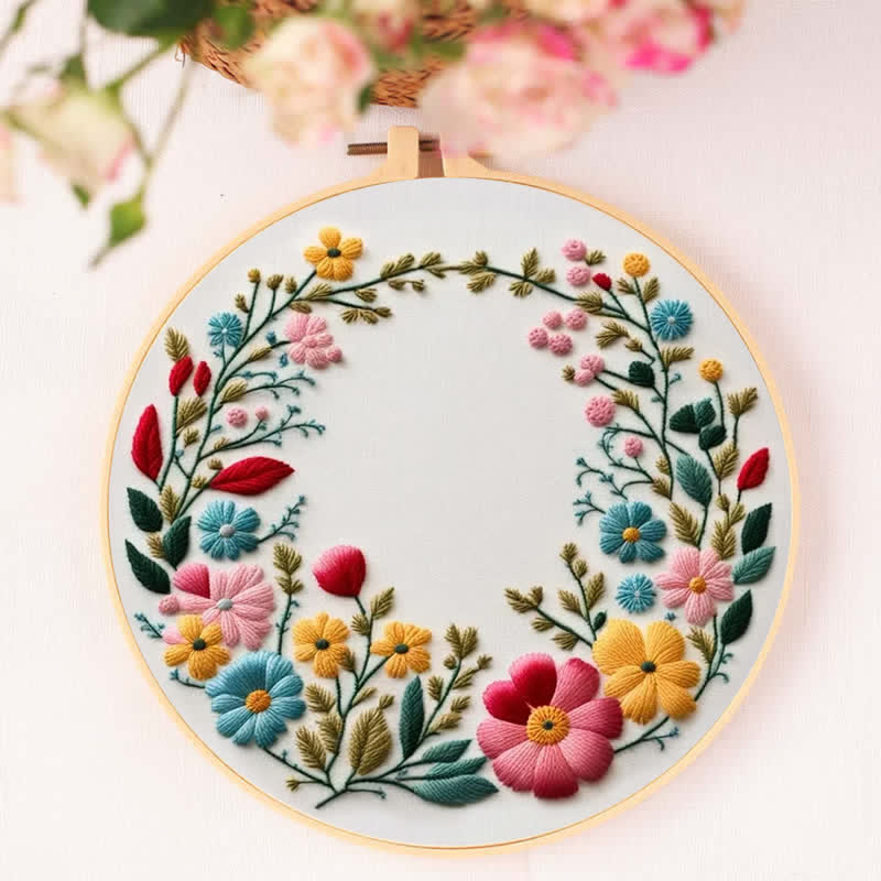Rubbyoo Embroidery Kit - Flowers Diy Kit For Women - image 6
