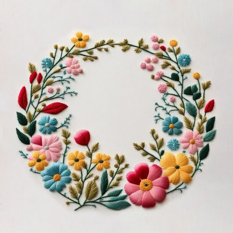 Rubbyoo Embroidery Kit - Flowers Diy Kit For Women - image 8