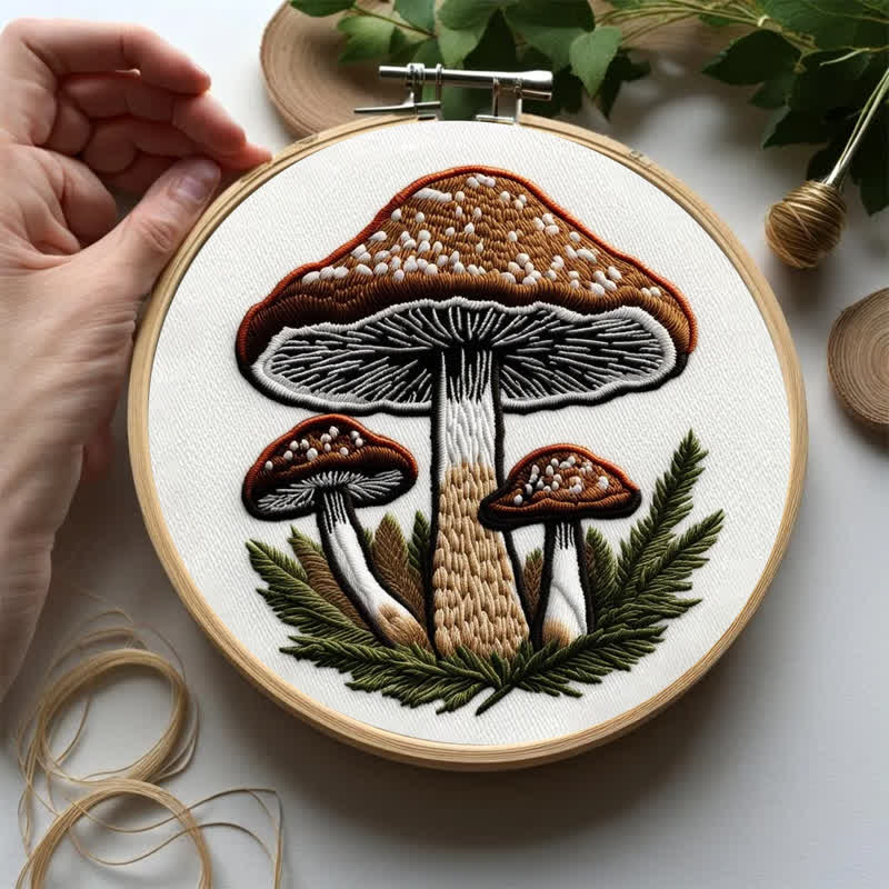 Rubbyoo Embroidery Kit - Mushroom - image 1