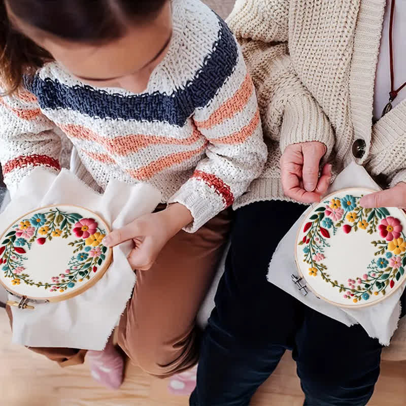 Rubbyoo Embroidery Kit - Flowers Diy Kit For Women - image 11