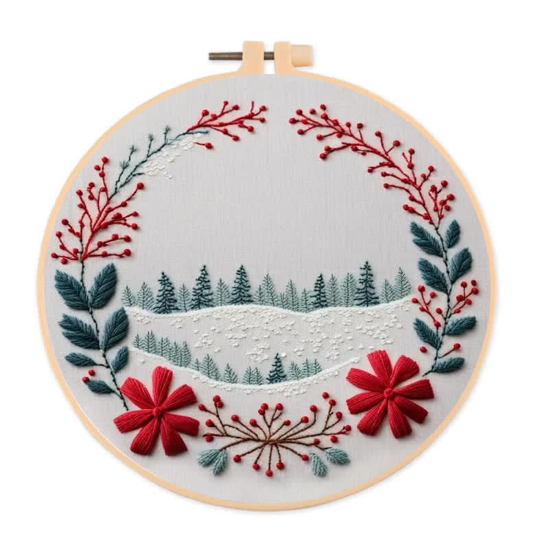 Rubbyoo Embroidery Kit - Christmas Snow Scene - 20*20cm - image 0