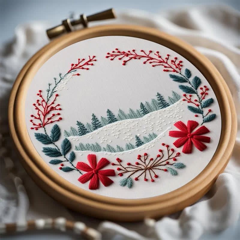 Rubbyoo Embroidery Kit - Christmas Snow Scene - image 3