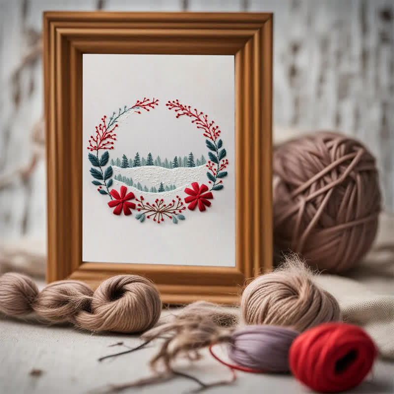 Rubbyoo Embroidery Kit - Christmas Snow Scene - image 6