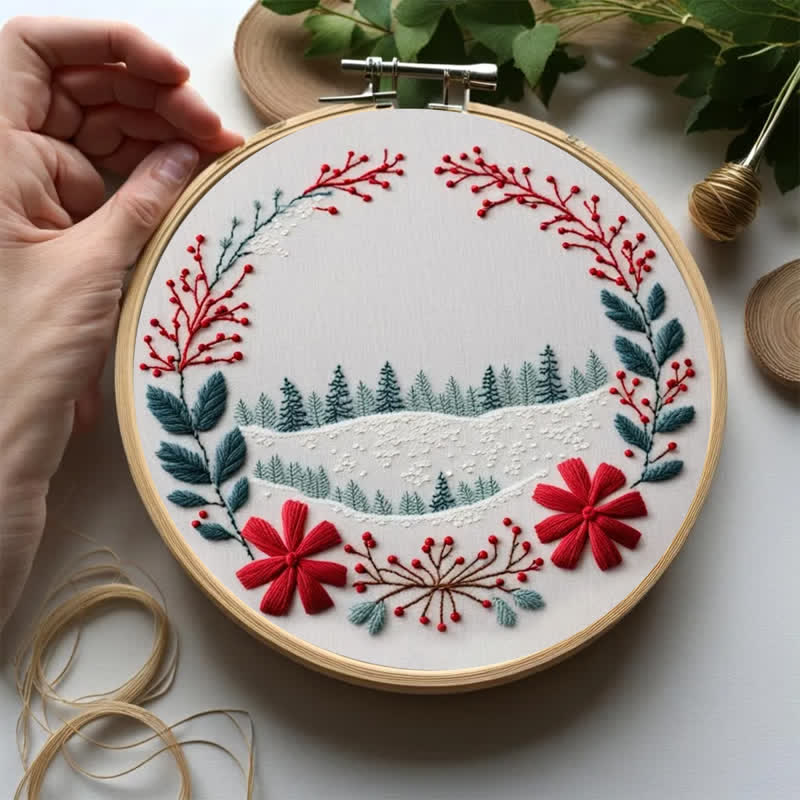 Rubbyoo Embroidery Kit - Christmas Snow Scene - image 2