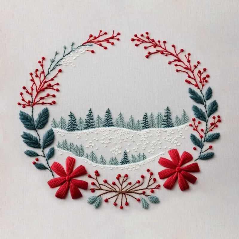 Rubbyoo Embroidery Kit - Christmas Snow Scene - image 7