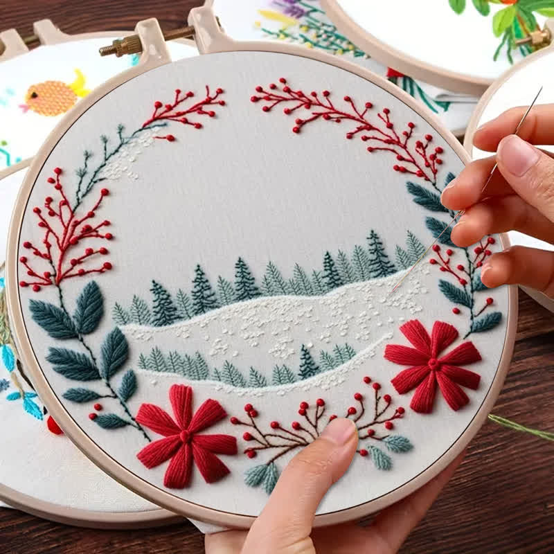 Rubbyoo Embroidery Kit - Christmas Snow Scene - image 10
