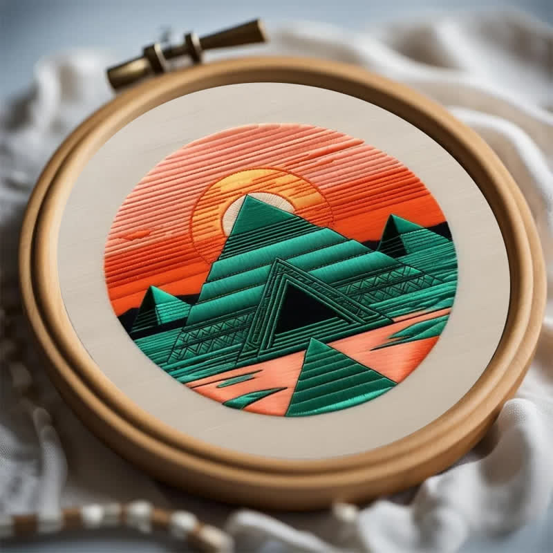 Rubbyoo Embroidery Kit - Pyramid Sunset - image 3
