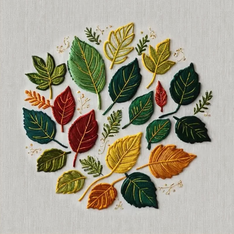 Rubbyoo Embroidery Kit - Fallen Leaves - image 6