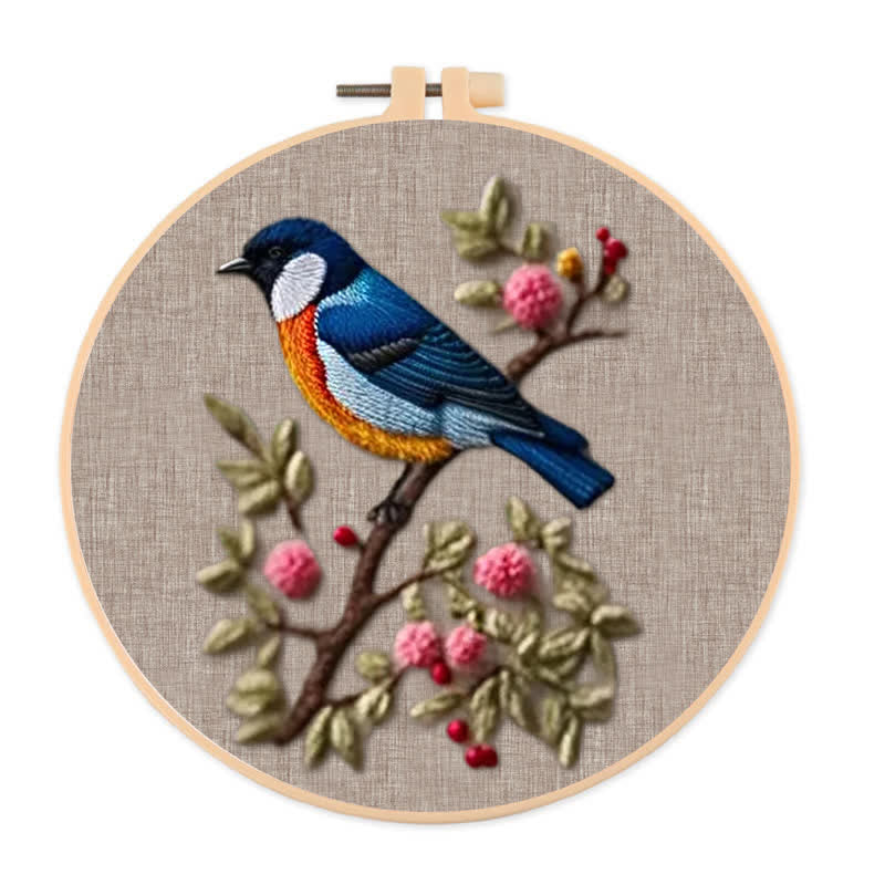 Rubbyoo Embroidery Kit - Blue Bird - 20*20cm - image 0
