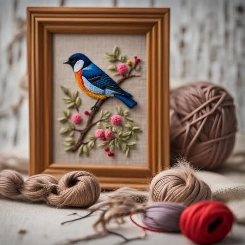 Rubbyoo Embroidery Kit - Blue Bird - image 1