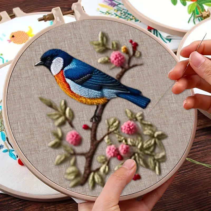 Rubbyoo Embroidery Kit - Blue Bird - image 9