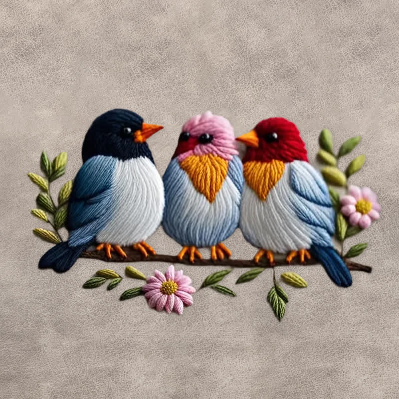 Rubbyoo Embroidery Kit - Three Baby Birds - image 10
