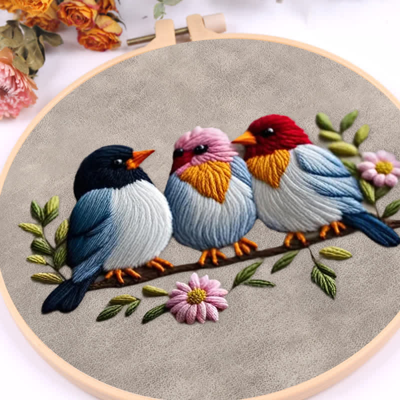 Rubbyoo Embroidery Kit - Three Baby Birds - image 9