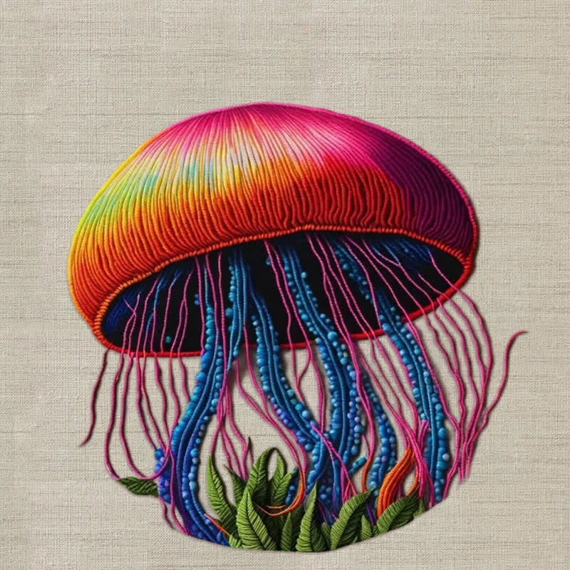 Rubbyoo Embroidery Kit - Colorful Jellyfish - image 10