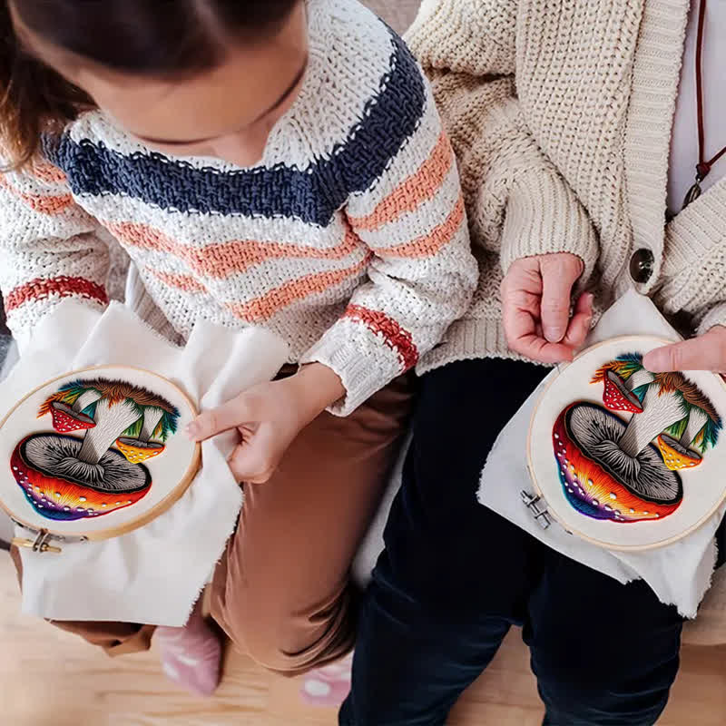 Rubbyoo Embroidery Kit - Cute Colorful Mushrooms - image 8