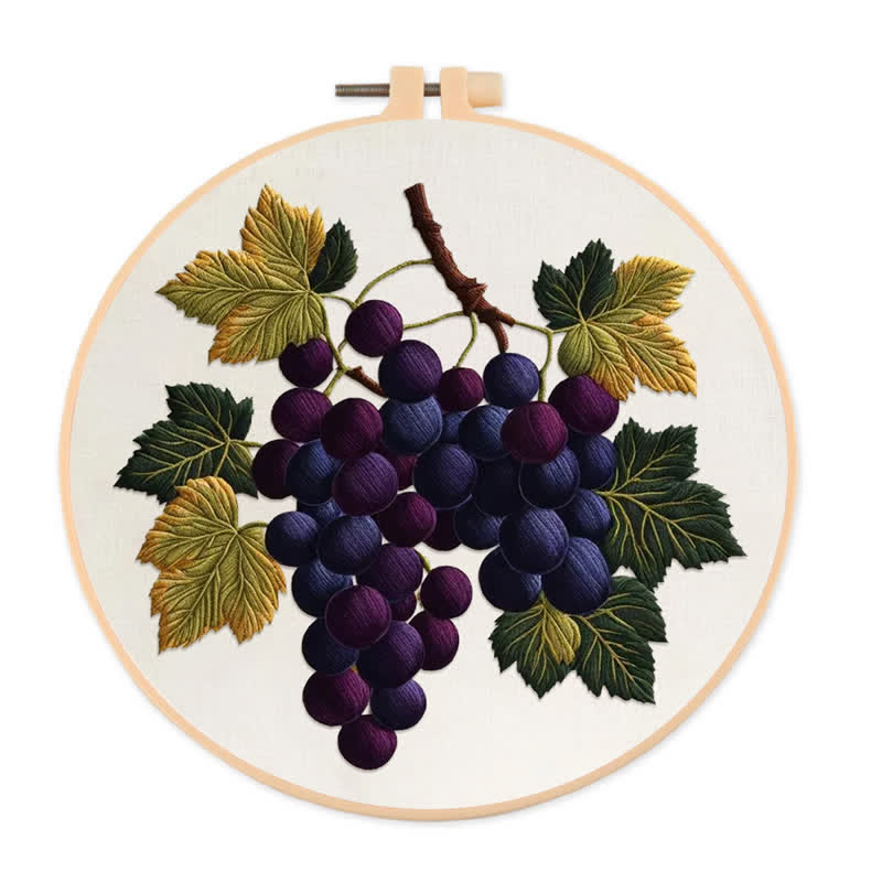 Rubbyoo Embroidery Kit -  Grapes - 20*20cm - image 0