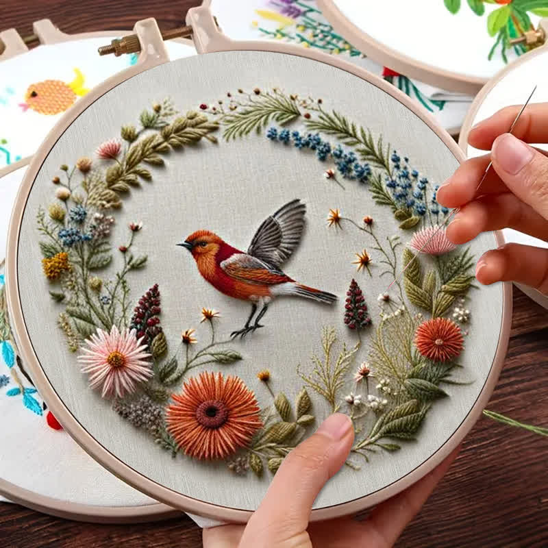 Rubbyoo Embroidery Kit - Cute Bird - image 10