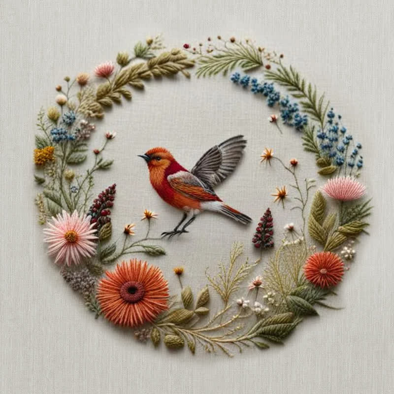 Rubbyoo Embroidery Kit - Cute Bird - image 5