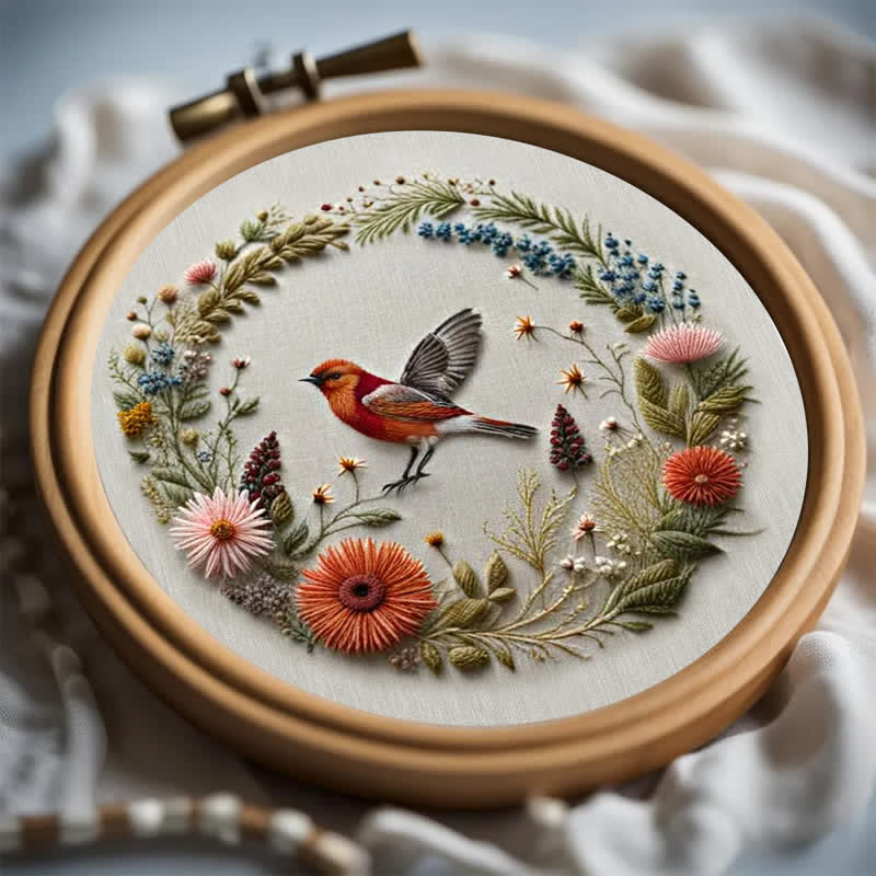 Rubbyoo Embroidery Kit - Cute Bird - image 6