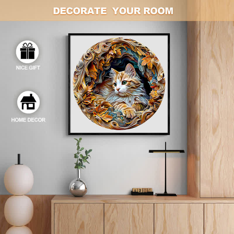 3D Cat - Wooden Jigsaw Puzzle - image 4