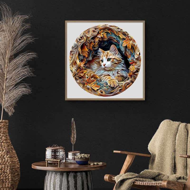 3D Cat - Wooden Jigsaw Puzzle - image 7