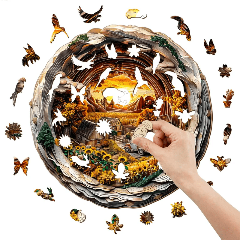 3D Autumn Farm - Wooden Jigsaw Puzzle - image 7