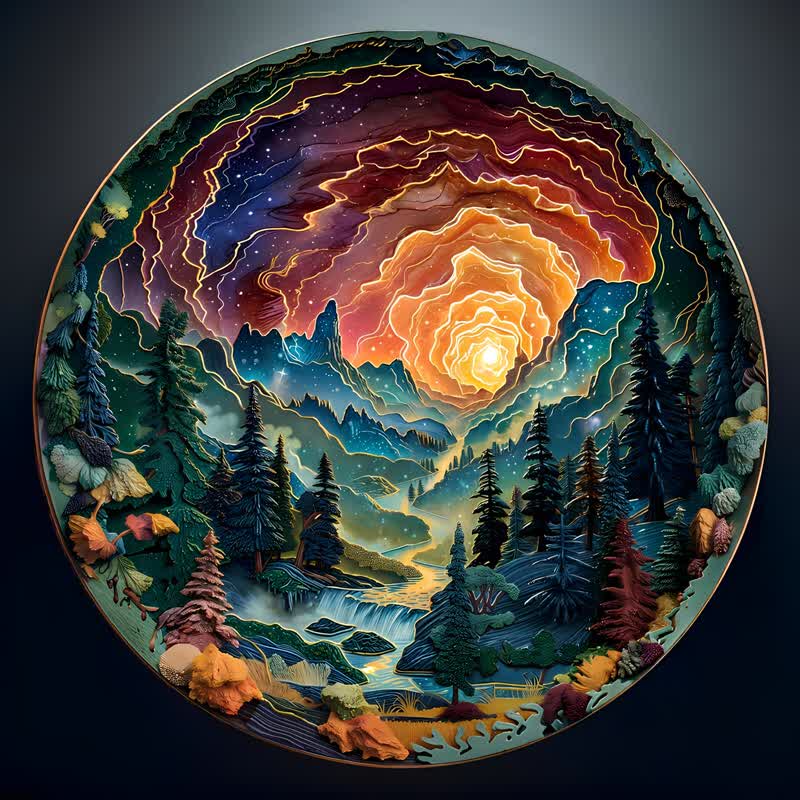 3d Cave Sky - Wooden Jigsaw Puzzle - A3 - Wooden Gift Packaging - image 0