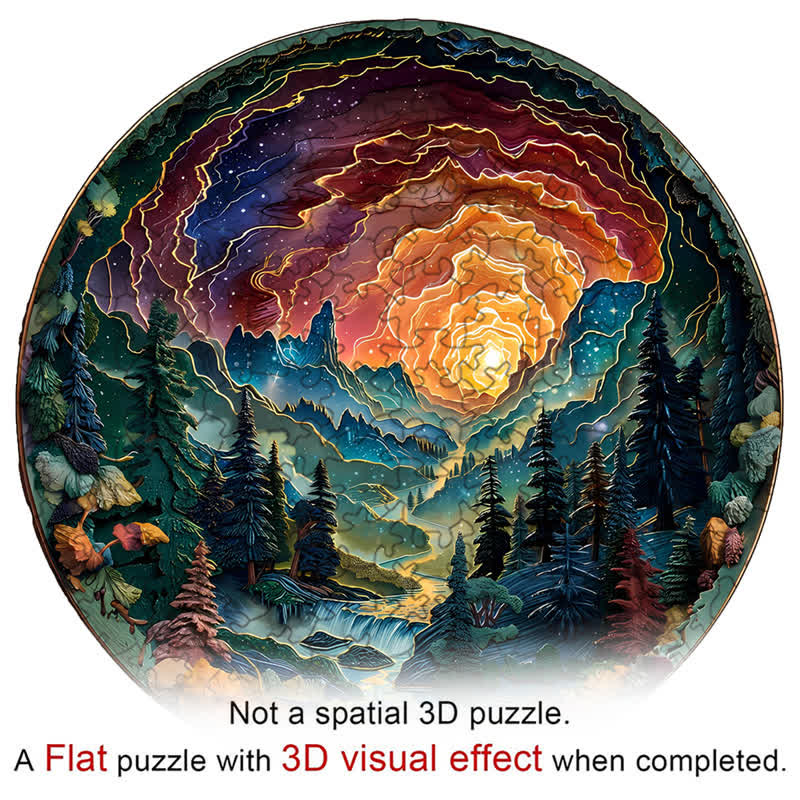 3d Cave Sky - Wooden Jigsaw Puzzle - image 2