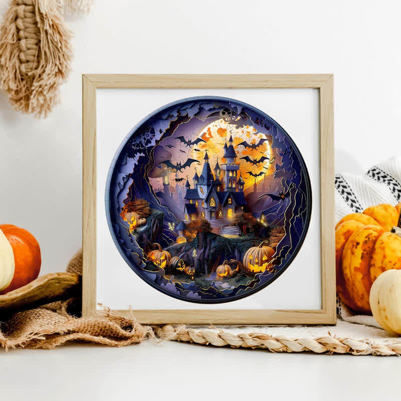 3D Halloween Castle - Wooden Jigsaw Puzzle - image 4