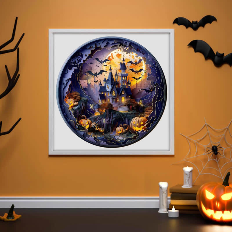 3D Halloween Castle - Wooden Jigsaw Puzzle - image 5