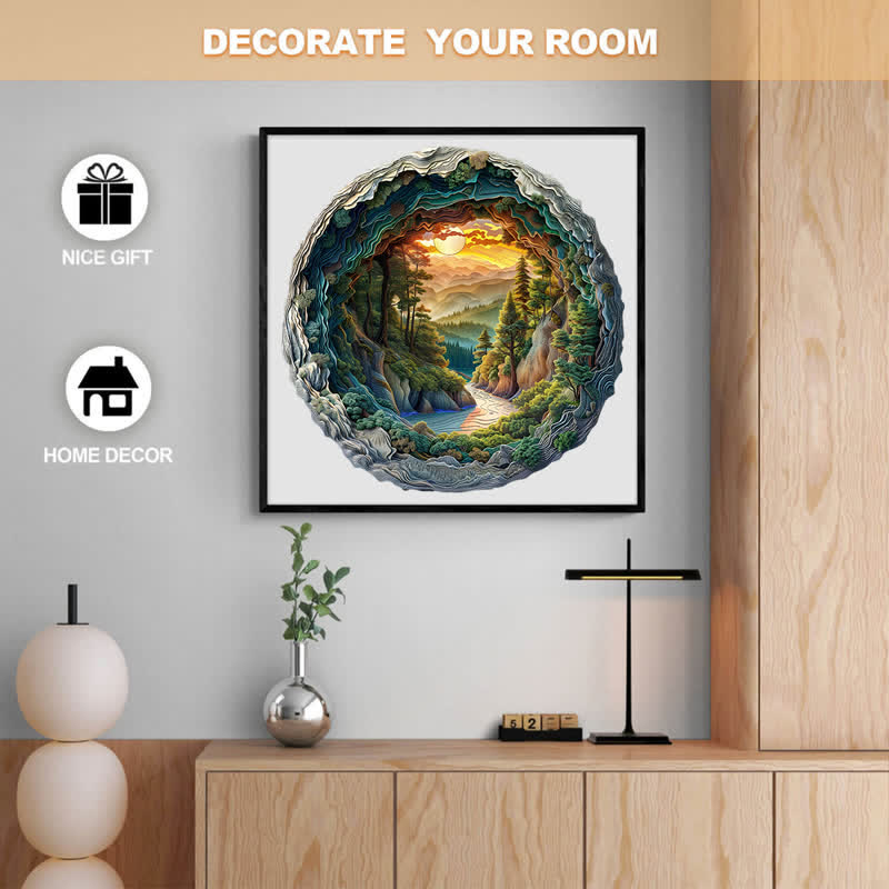 3d Cave Forest - Wooden Jigsaw Puzzle - image 3