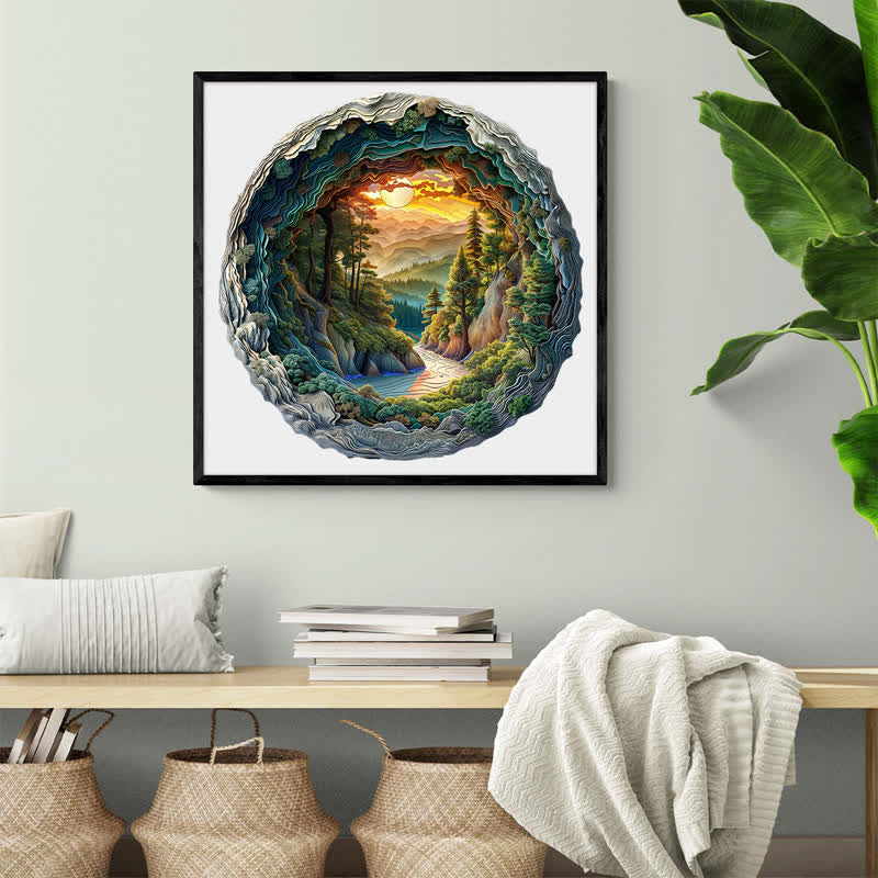 3d Cave Forest - Wooden Jigsaw Puzzle - image 4