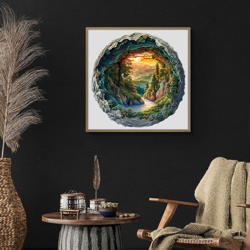 3d Cave Forest - Wooden Jigsaw Puzzle - image 6