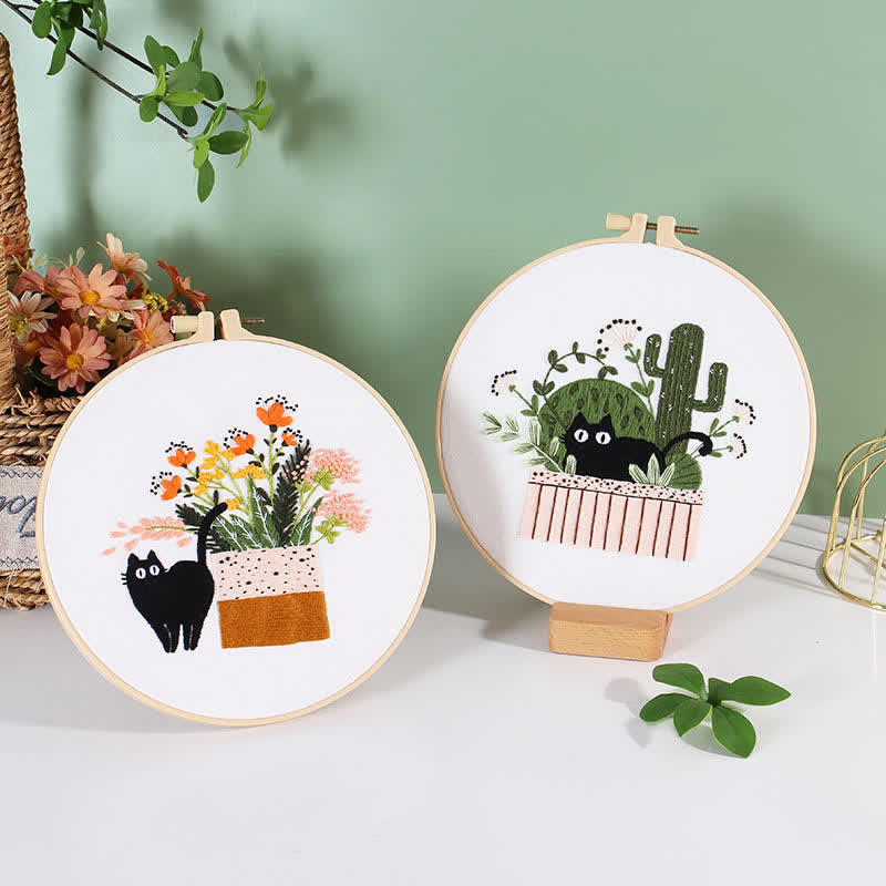 Rubbyoo Embroidery Kit - Cute Black Cat - image 4