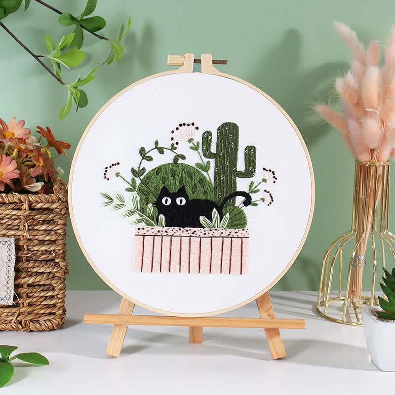 Rubbyoo Embroidery Kit - Cute Black Cat - Cat-2 - image 11