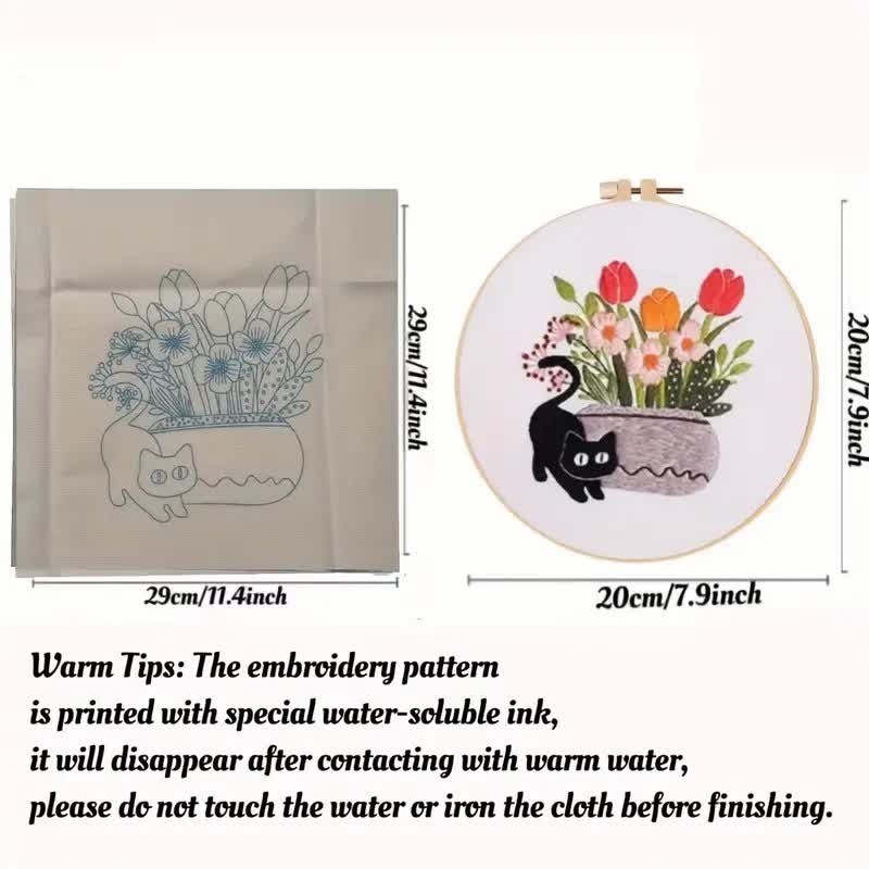 Rubbyoo Embroidery Kit - Cute Black Cat - image 8